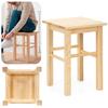 Tabouret en bois - SPRINGOS - WF0002 - pin naturel - assise profilée - charge 120 kg
