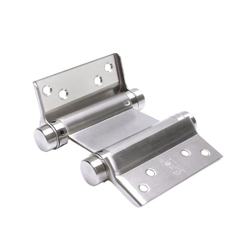Stainless Steel Two-Way Free Door Hinge Cowboy Door Fence Dedicated Hinge 4 Inches Double Open Spring Hinges
