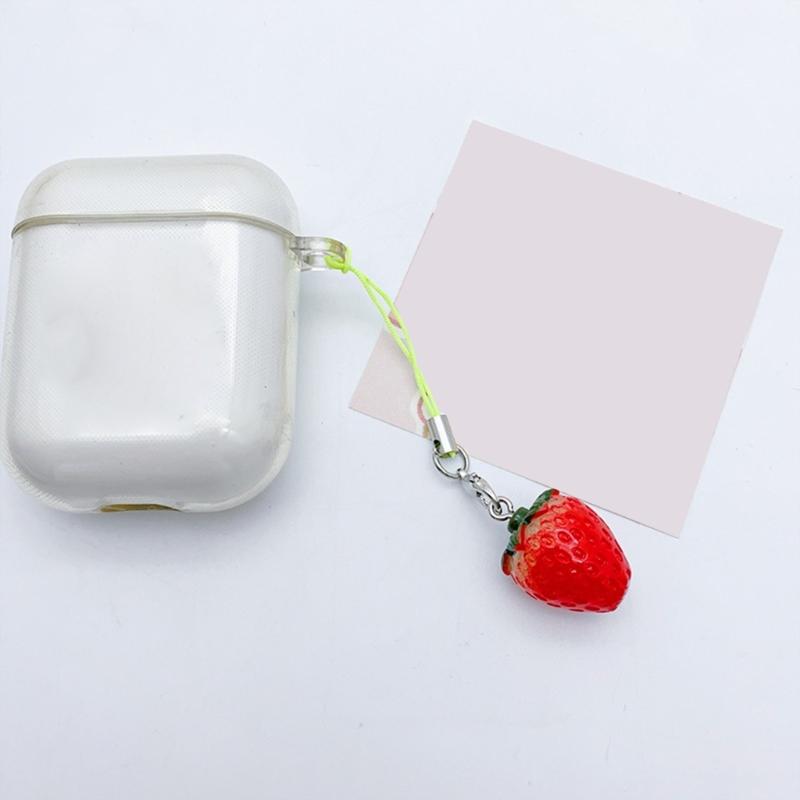 Multi Color Phone Lanyard Fruit Shapes Pendant Wrist Strap Detachable Phone Chains Keyring Portable Accessory for Women