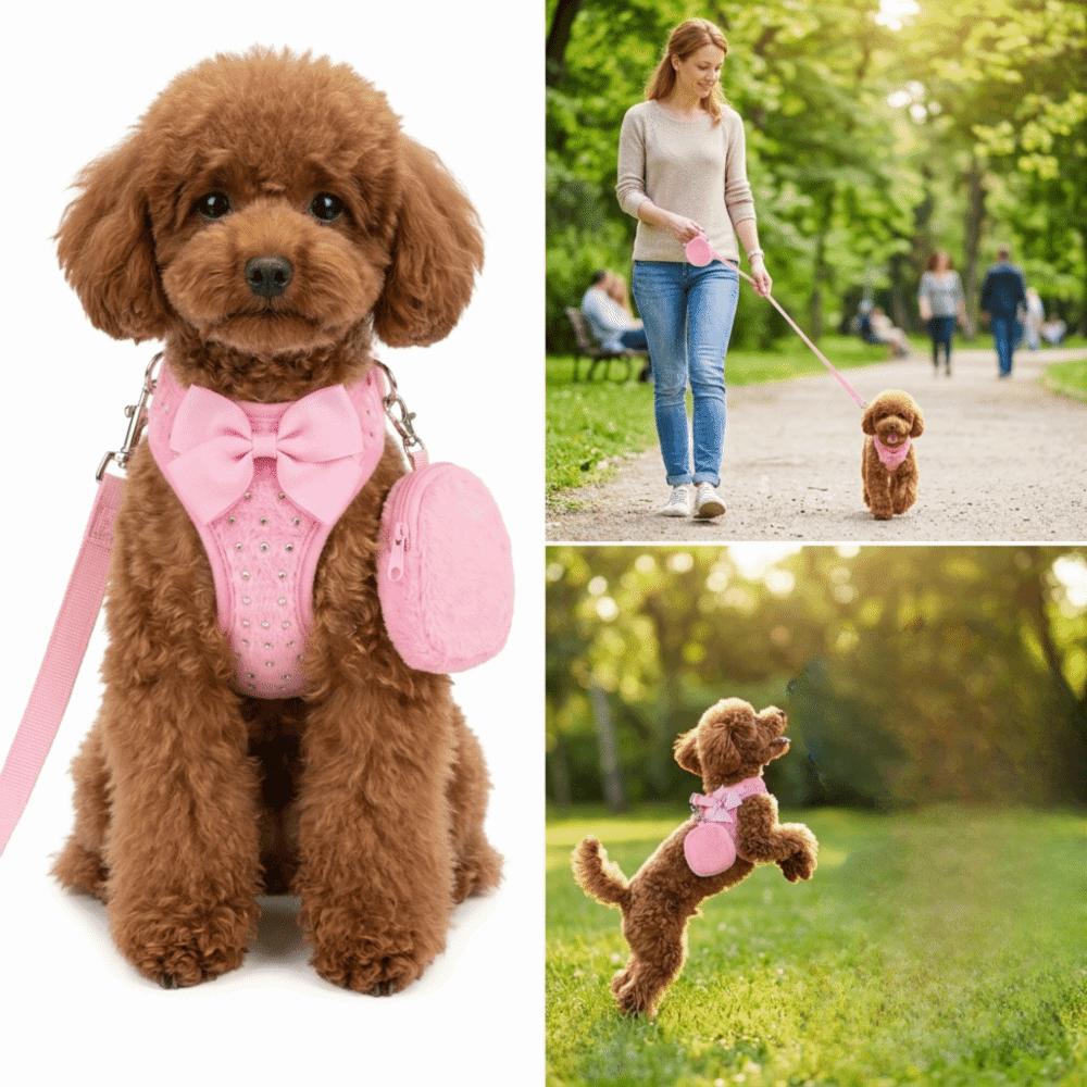 Sturdy Strap Cat Harness Soft Texture Cat Leash Set Light Weight Dog Leash Set Outdoor Use XS