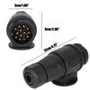 12V 13 Pin Anhänger Stecker Wasserdicht Anhänger 13 Pole Elektrische Stecker Verdrahtung Buchse Adapter Anhänger Abschleppen Zugfahrzeug RV