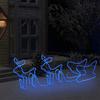 vidaXL Weihnachtsdekoration Rentiere und Schlitten Outdoor 576 LEDs