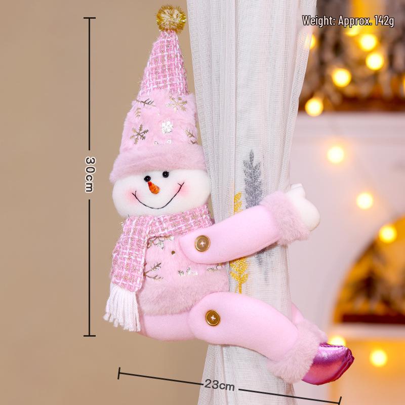 Kreative Weihnachts-Raffhalter: Schneemann & Alter Mann Cartoon Ornamente