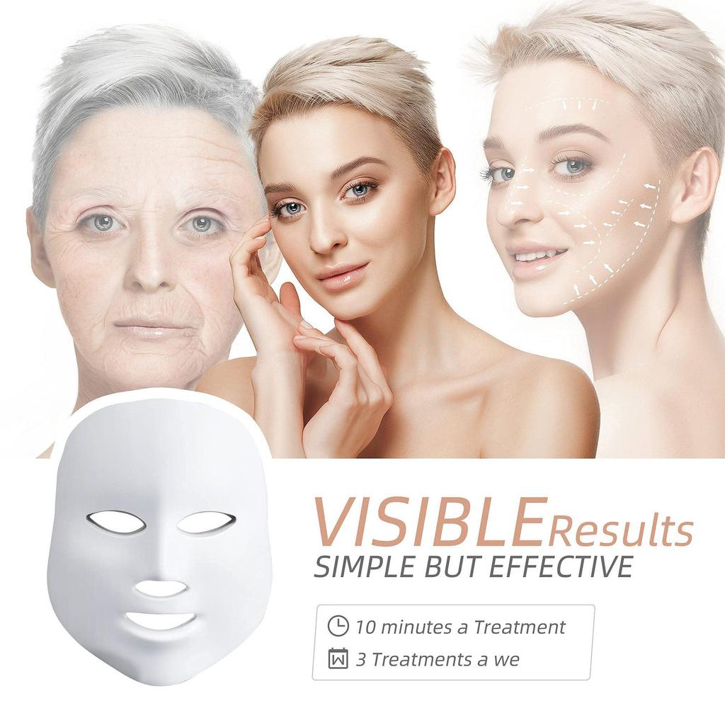 LED Photon Skin Rejuvenation Mask: 7-Color Light Therapy for Face and Neck