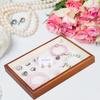 Multi-Grids Earrings Display Tray Velvet Jewelry Box Wooden Holder  Jewelry Storage Box