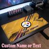 Pittsburgh Steelers Customized Name Text Mouse Pad, Large Desk Mouse Mat Personalized Home Office Present