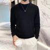 Spring 2024 Men's Sweater Patchwork Assorted Colors Skin-Friendly Fabric Fashion Versatile Top Casual Long-Sleeved Bottoming Shirt