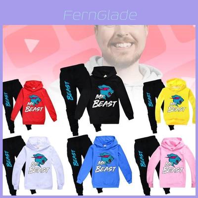 Conjunto de Sudadera con Capucha de Dibujos Animados de Mr Beast de Moda Para Niños y Niñas Cómodo y Elegante