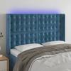 VidaXL LED Headboard Bedroom Furniture Double Bed Accessory Head of Bed Frame Interior Dark Blue 3124534