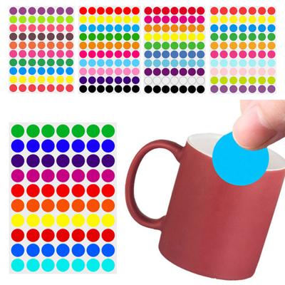 Barevné tečkované samolepky, samolepicí, silná lepivost, vodotěsné, DIY, široce používané kruhové samolepky