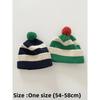 Korean Style Knitted Hat Advanced Stripes Cover Head Cap Fashion Couple Hat  Christmas Gift