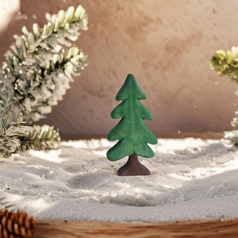 Mini Wooden Christmas Tree Tabletop Decoration Rustic Pine Tree Sign for Desk Mantel Window Shelf Holiday Farmhouse Winter Decor