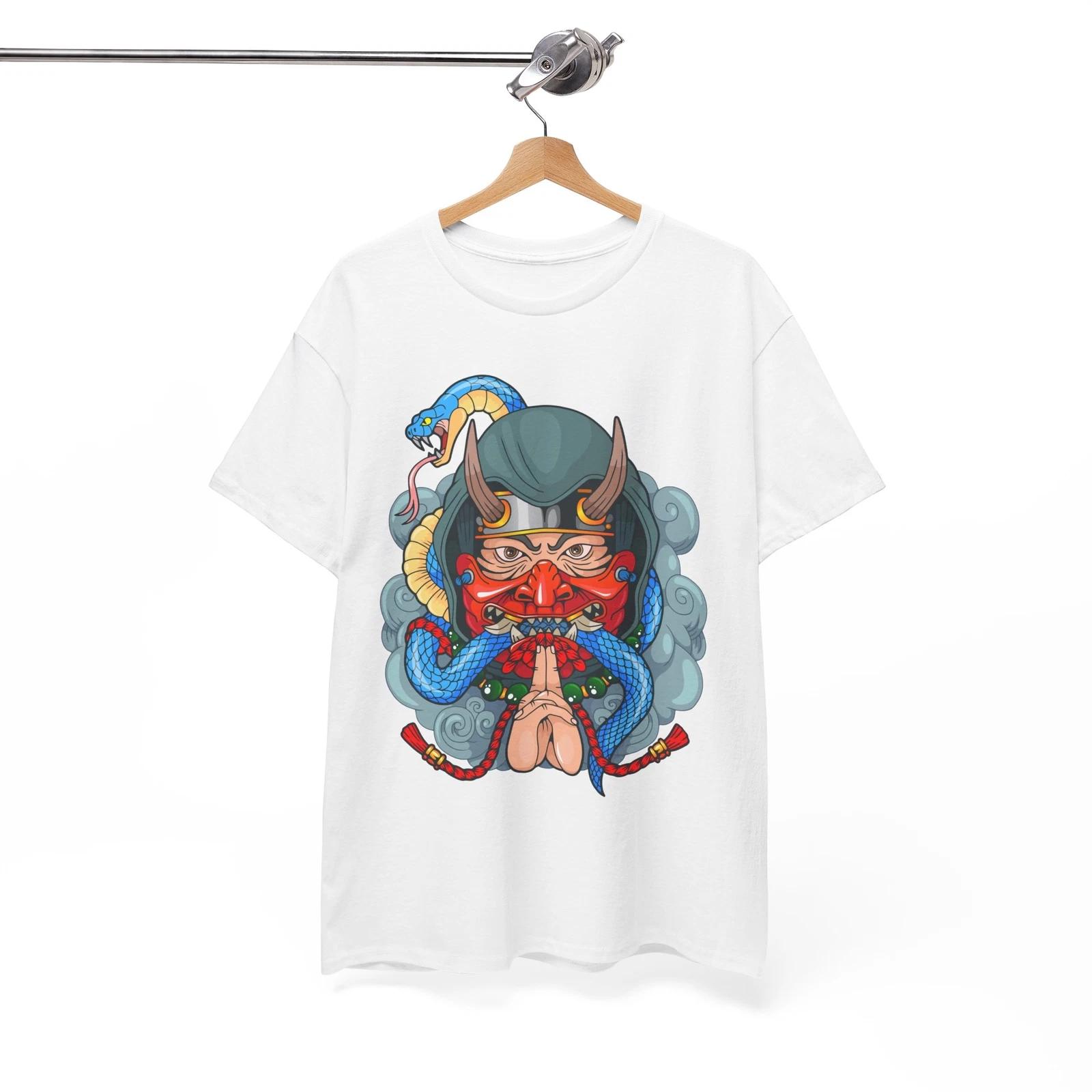 demon samurai T-Shirt | Japanese Mythology Tee | Ukiyo-e Art Shirt 2XL
