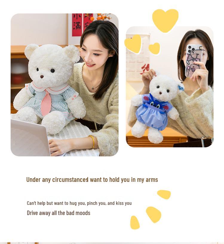 Vincent DIY Bear Plush Toy - Removable Clothes, Children's Gift