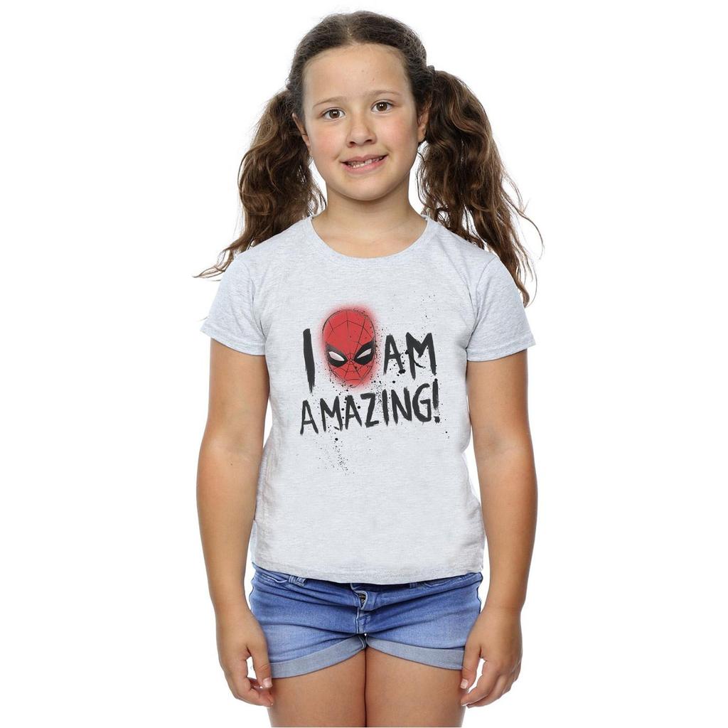 Marvel Girls Spider-Man I Am Amazing Cotton T-Shirt