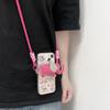 1 ks Kožený Sloní Telefon Crossbody Řetízek Stojánek Zadní Klip Držák Kreslený Odnímatelný Šňůrka Krční Popruh Ozdoby Telefonní Šňůrka