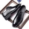 Formal Men's Shoes Dermis Business Dress Leather Shoes Men's Pointed Lace Up Leather Dress Shoes Zapatos De Cuero Para Hombres