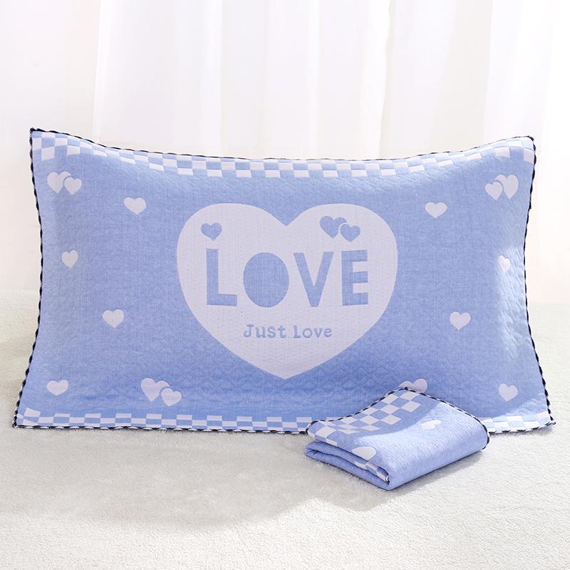 Sada povlaků na polštář a ručníků z čisté bavlněné gázy - Měkké, prodyšné, savé, nepouštějící vlákna (Sada 2)