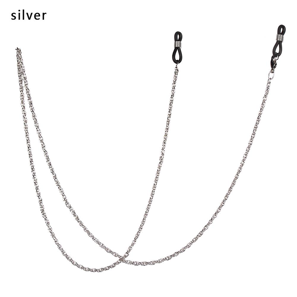 Fashion Anti Slip Metal Reading Glasses Chain for Women Sunglasses Cords Eyeglass Lanyard Hold Straps Gold Silver Black Necklace