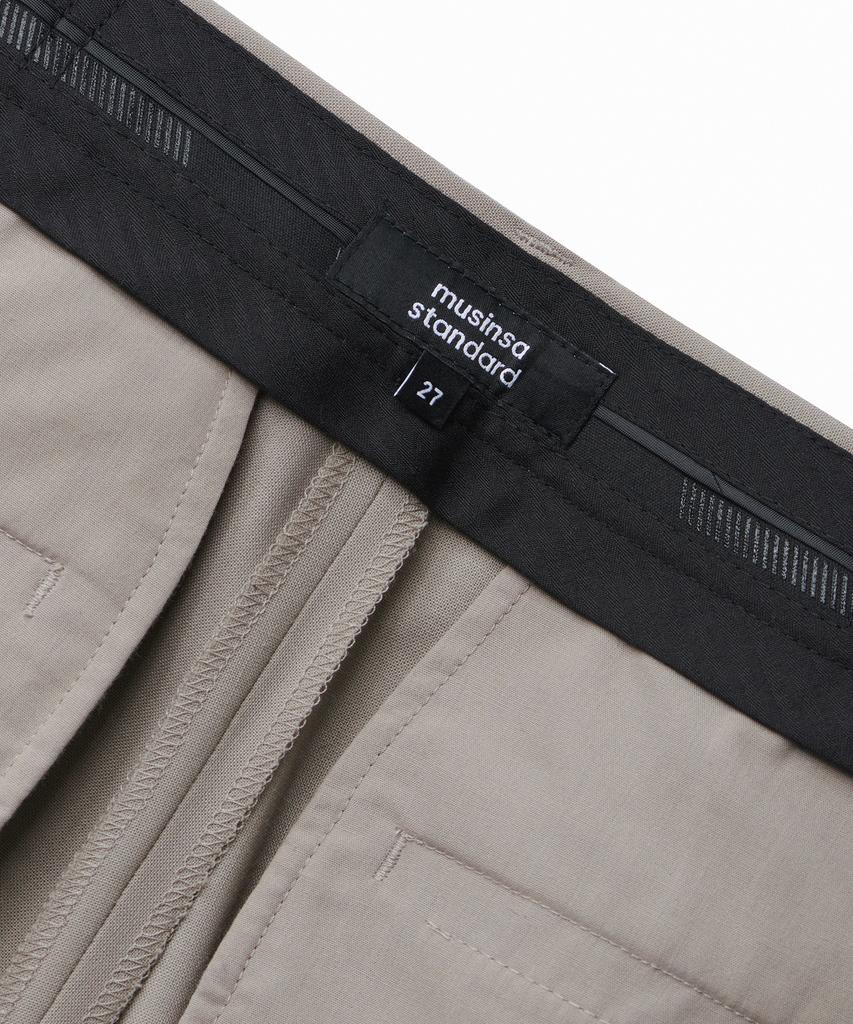 MUSINSA STANDARD WOMAN Women'S Summer Wool Loose Tapered Hidden Banding Slacks [Light Beige]