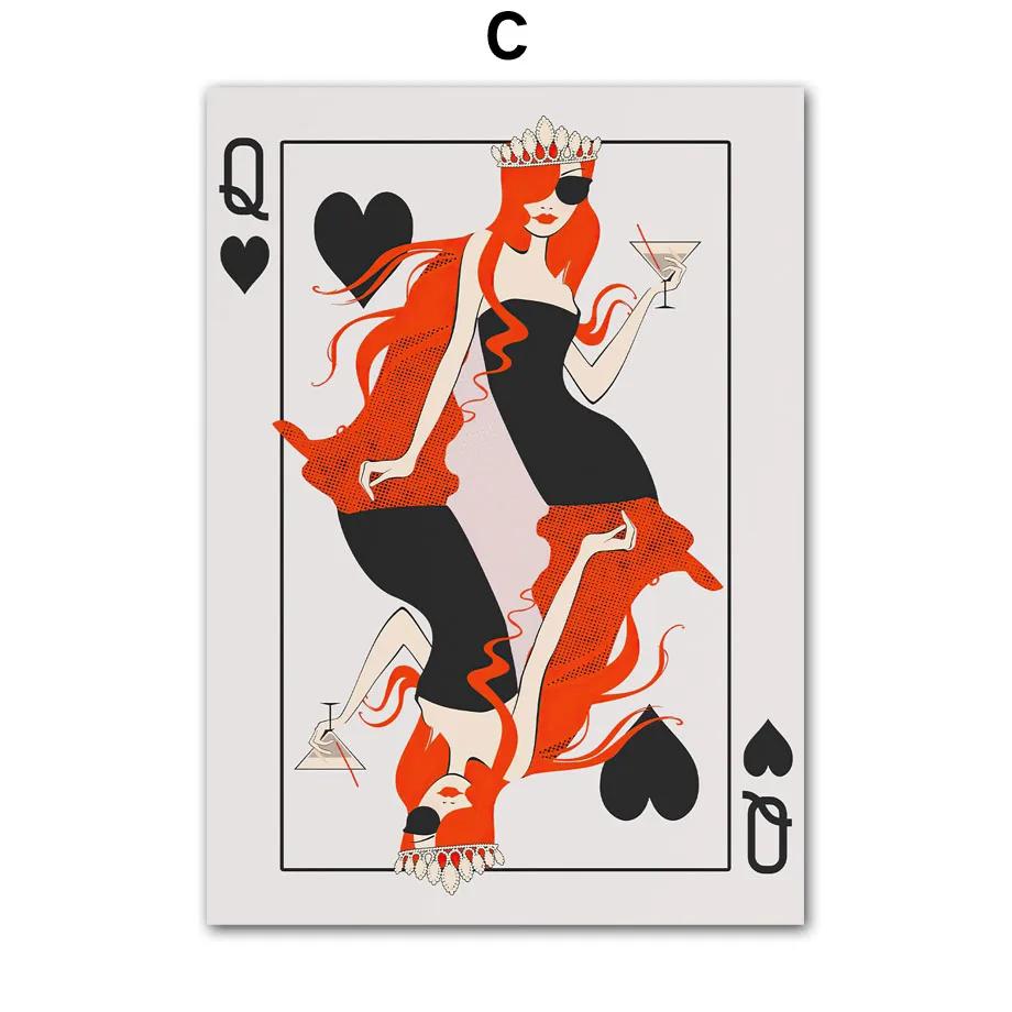 Vintage Old Fashion Disco Billiard Poker Wall Art Canvas Painting, Club Bar Decorative Posters and Prints, Wall Picture for Bedr