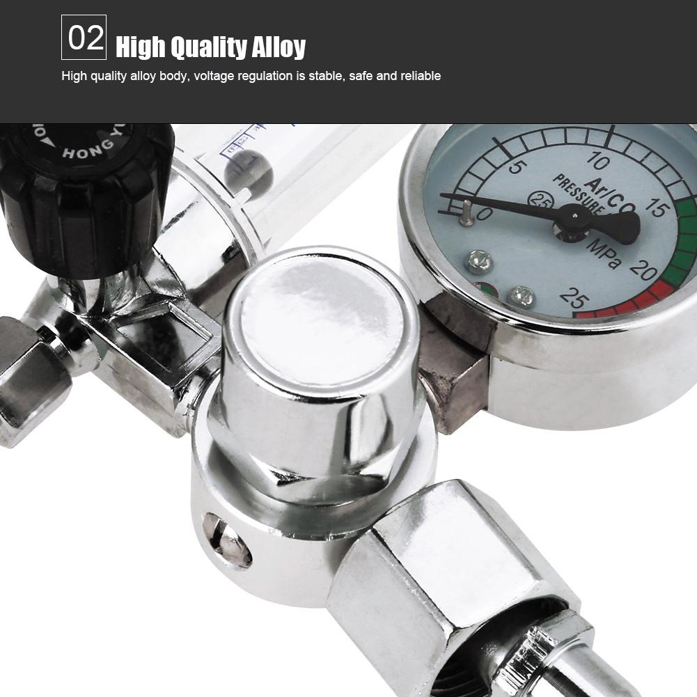 25MPa Argon Meter Pressure Reducer for or 8 Mig Tig Welding, Stable Voltage Regulation, Slippery and Design, Compact Structure,