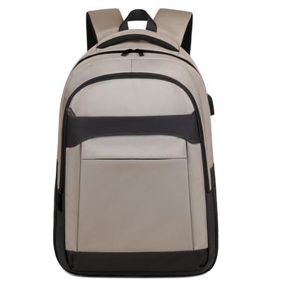 Business Backpack, Men's Multi-functional Computer Bag, Simple Solid Color, Multi-layered College Student Schoolbag for Business Trips and Travels