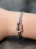 Harang Hr 141B_Silver Tied Rope Bangle Bracelet
