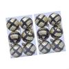 Plastic Plaids Design Festival Ornament 6cm Christmas Tree Decoration Balls