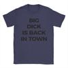 Big Dick Is Back In Town Unisex T Shirt Hipster Tee Shirt Short Sleeve Round Collar TShirt Pure Cotton Classic Clothing