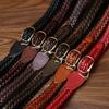 New Leather Copper Buckle Handwoven Belt Women'S Leather First Layer Cowhide Versatile Retro Woven Jeans Belt