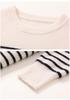 Women's Black & White Striped Round Neck Cashmere Sweater - New Autumn/Winter Style, Long-Sleeved, Color-Block Knit, Regular Fit.