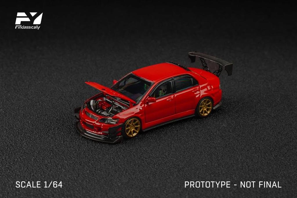 FREESTYLE Finclassically Mitsubishi Lancer Evolution 9 Fertigmodell FY64107 1/64 (Individuelles Rot)