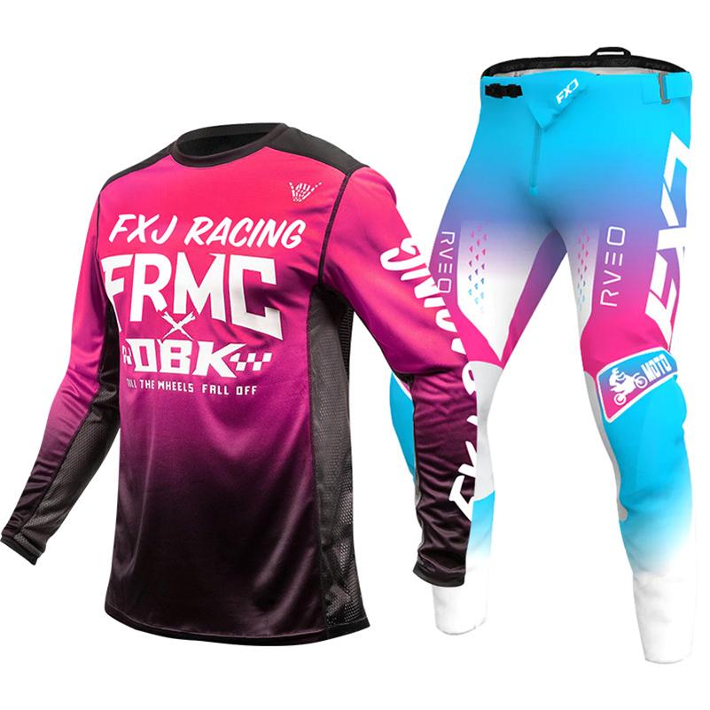 Set di abbigliamento da motocross per bambini 4 5 6 7 8 9 10 11 12 13 anni Ragazzi Bambino Motociclista Ragazzo Ragazza Maglia Pantaloni Kit tuta da corsa Fuoristrada Enduro MX MTB