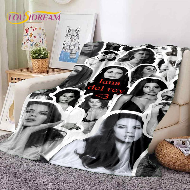 Coperta morbida in flanella, coperta da lancio, coperta confortevole per picnic, letti, divano, casa, camera da letto, del cantante Lana Del Rey, Lizzy Grant