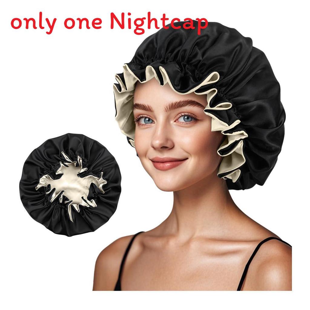 

Hanbok Inspired Double Layer Ear Sleep Hat With Sun Protection For Ladies StyleA