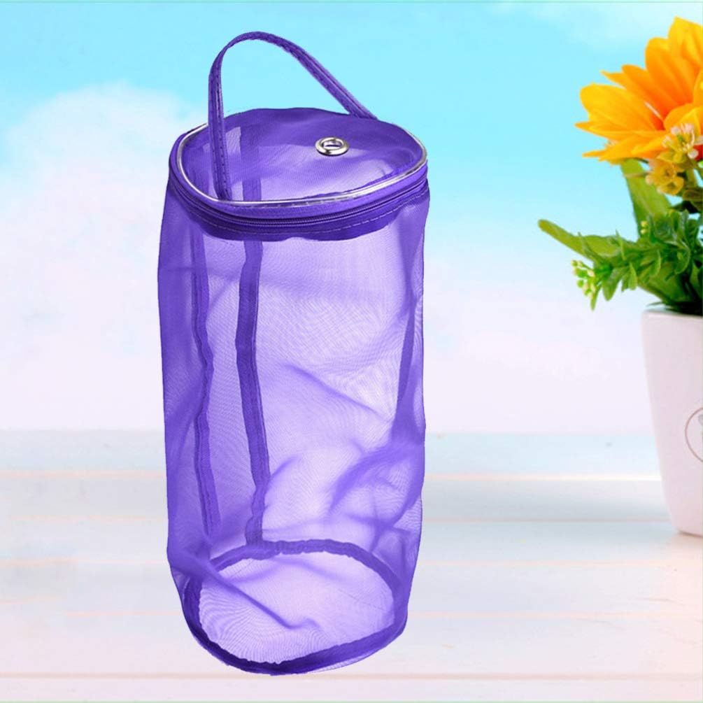 Ciieeo Large Purple Knitting Yarn Storage Bag Lightweight Tote Organizer for Yarn and Accessories for Home and Travel Natural Material No Chemical