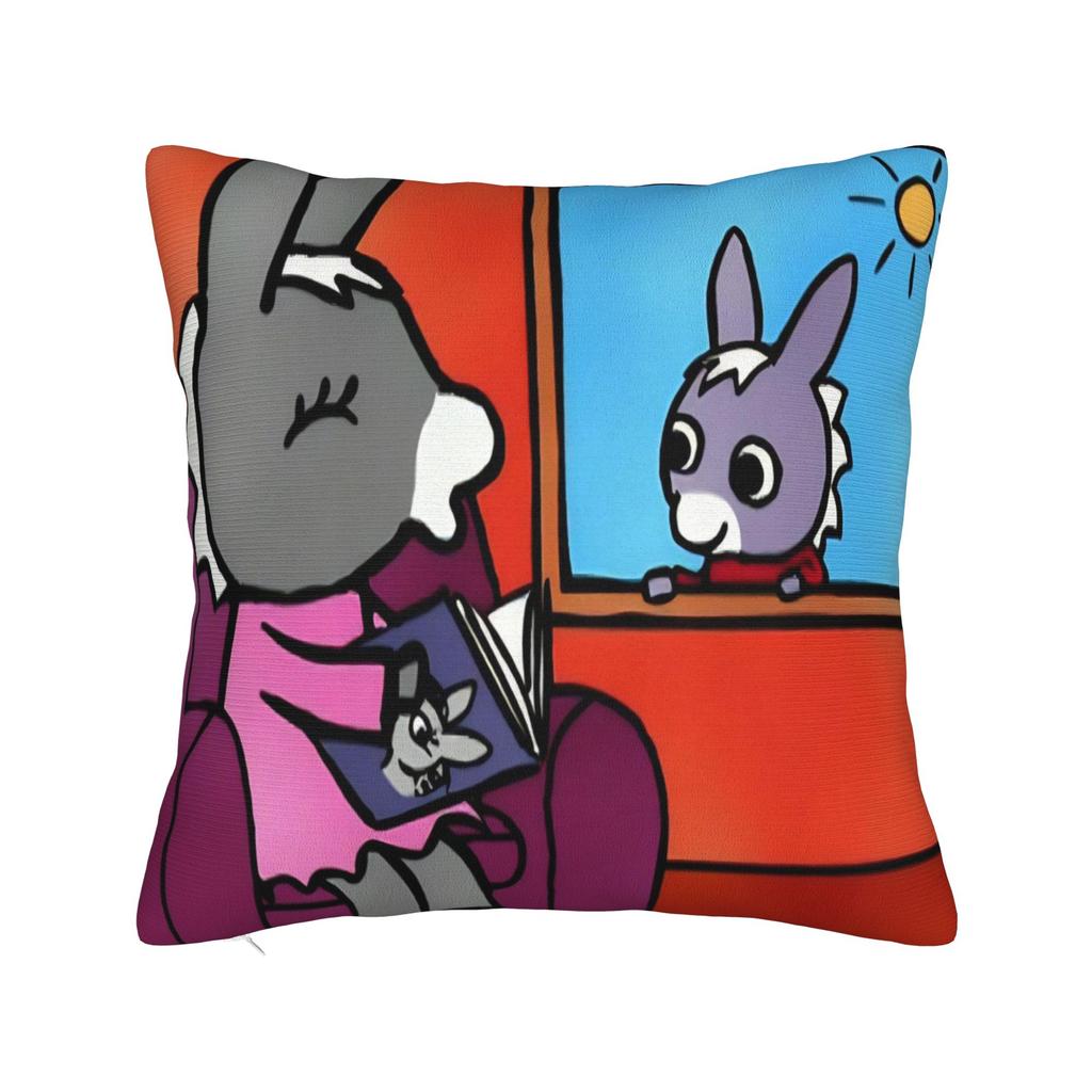 Kawaii Trotro Cartoon Pillowcase Polyester Cushion Cover Decorations Animation Throw Pillow Case Cover Home Zippered 40X40cm