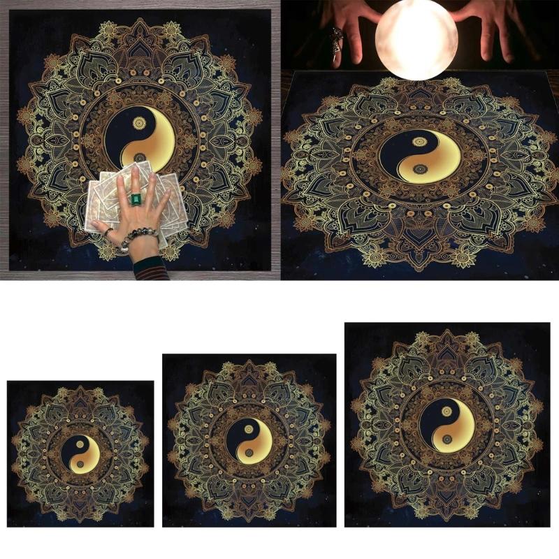 Astrology Tarots Table Altar Cloth Metaphysical Board Game Mat Pendulum Divinations Altar Tablecloth Board Game Card Pad