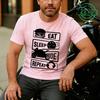 Tshirt For Unisex Eat Sleep Ride Repeat Motorcycle Biker Street Unisex Tops Casual Clothing Oversized Clothes Trend Tshirt Clothes