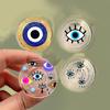 Turkish Lucky Blue Evil Eye Folding Mobile Phone Grip Stand Holder For iPhone 16 Samsung Huawei INS Korea Clear Griptok Bracket
