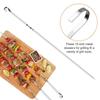 25pcs Metal Barbecue Skewers,Reusable Stainless Steel Flat Skewer for BBQ,Multi-Purpose Grilling Camping Tool for Indoor Outdoor