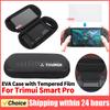 EVA Bag For Trimui Smart Pro Carrying Case Handheld Game Console Black Hard Travel Storage Portable Bag with Tempered Glass Film