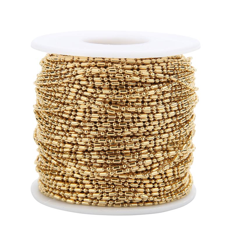 2meters Stainless Steel Link Box Ball Bead Chains Bulk Metal Necklace Bracelet Chains Lot Jewelry Making Supplies Accessories