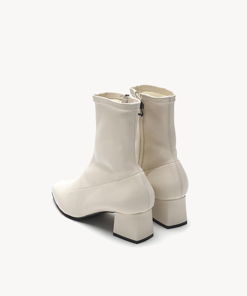 Mishuu Somuch Square Sock Boots_Cream