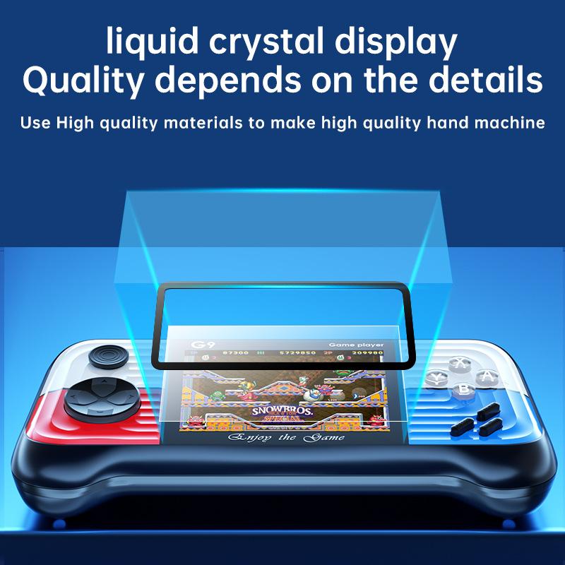 G9 3.0 inch Nostalgic Handheld Game Console 666 Free Games 8 bit Mini Portable Retro Game Player Machine Support TV Out Gamepads
