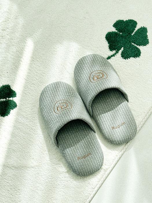 

RUGUM cotton waffle embroidered logo living room slippers For men