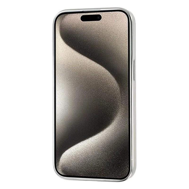 For iPhone 13 6.1 inch Case WANLONFENG Electroplated Epoxy TPU+Acrylic Phone Cover with Tempered Glass