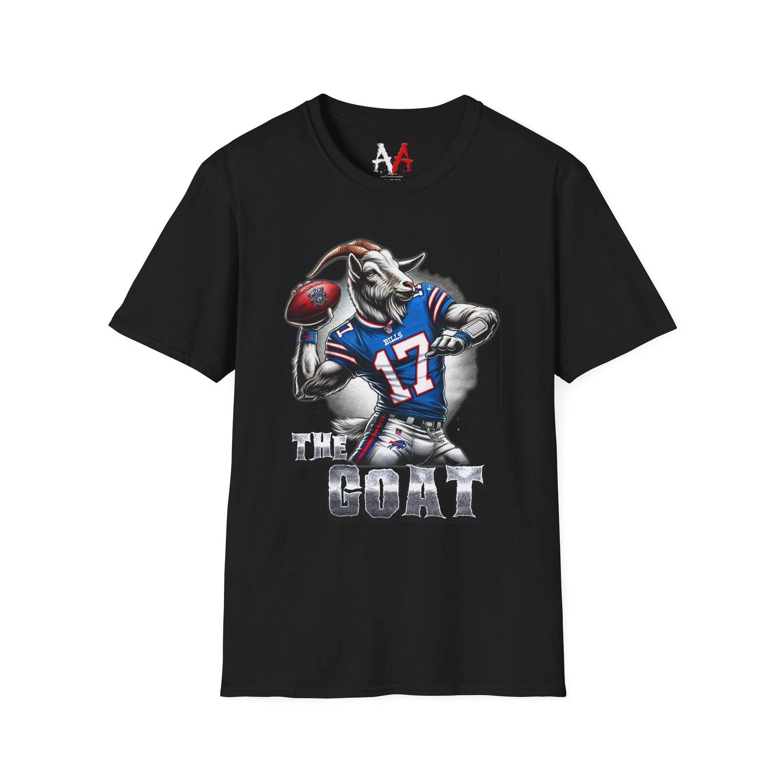 Josh Allen The GOAT T-Shirt – Buffalo Bills Legend Graphic Tee M