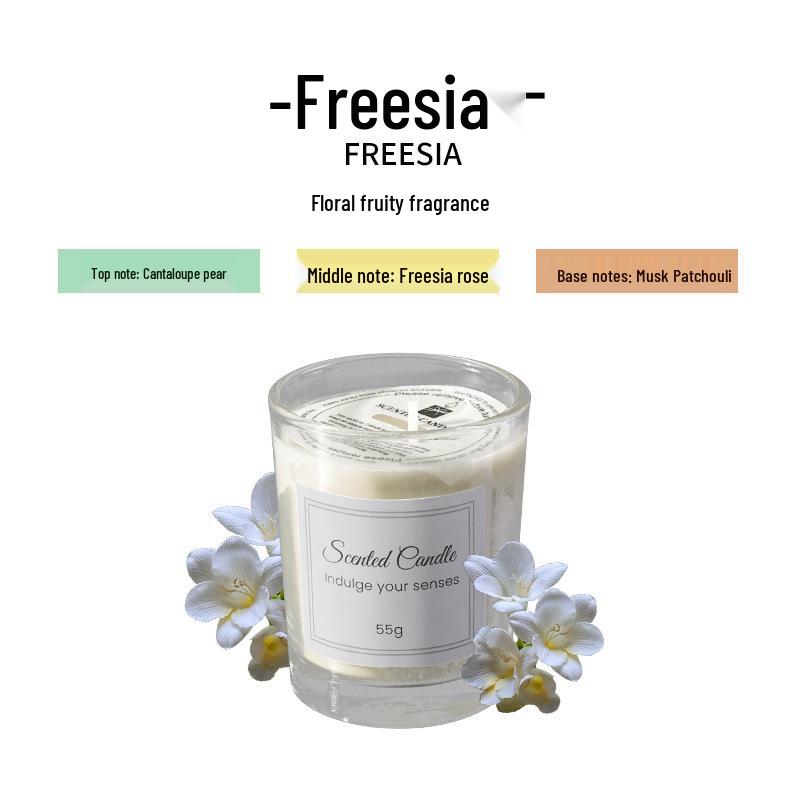 Soy Wax Creative Aromatherapy Candle in Transparent Glass Jar - 12 Scents